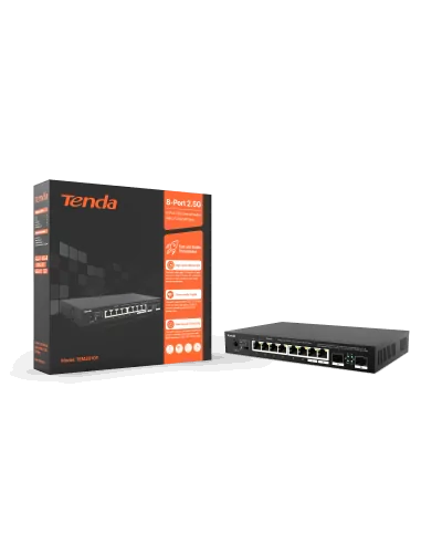 Tenda 8-Port 2.5G Ethernet Switch - 2 SFP Slots