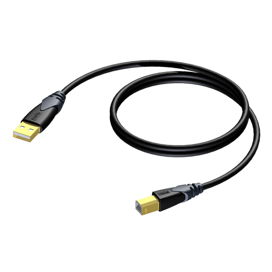 PROCAB CLD610 USB A to USB B cable, 1.5 meters long, designed for high-speed connections for printers and scanners.