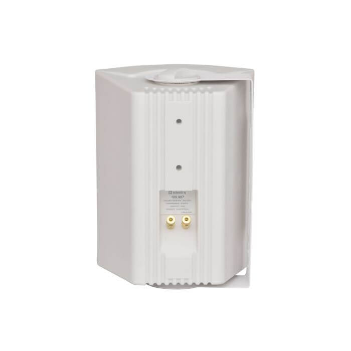 Adastra BC6W 6.5 inch stereo background speakers in white, displayed as a pair.