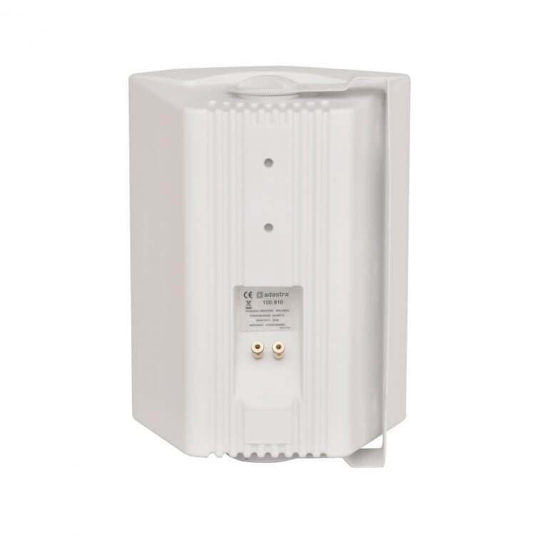 Adastra BC8W 8 Inch Indoor Stereo Wall Speakers in white, showcasing a pair designed for high-quality sound with 90W RMS power.
