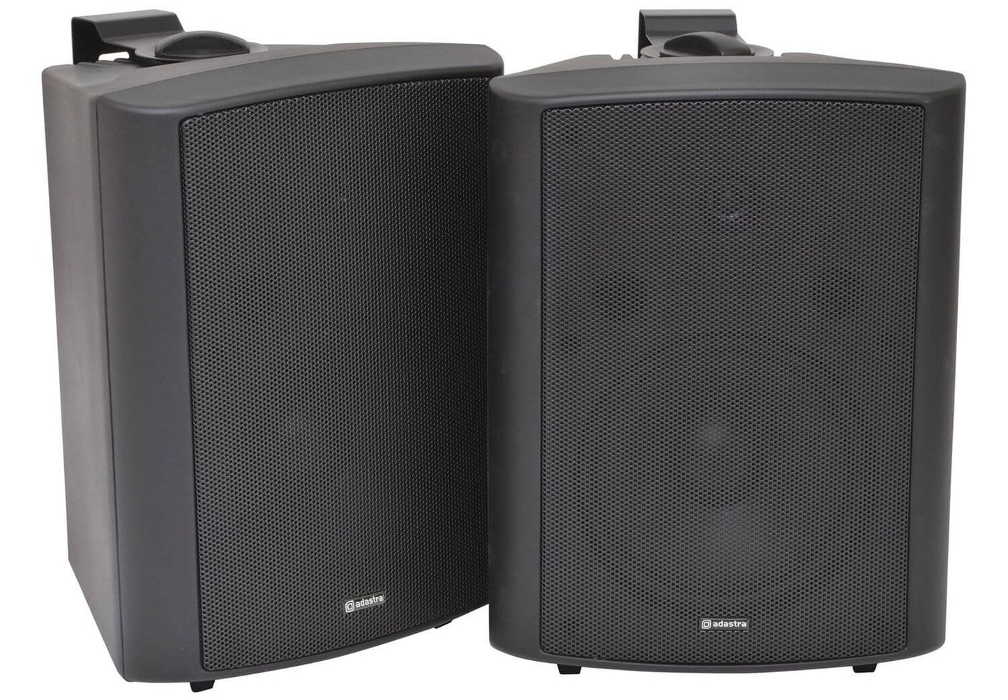 Adastra BC8B 8 Inch Black Background Speakers Pair designed for indoor use.