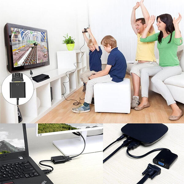 TVA HDMI to VGA Adapter Cable for Full HD 1080P video conversion.