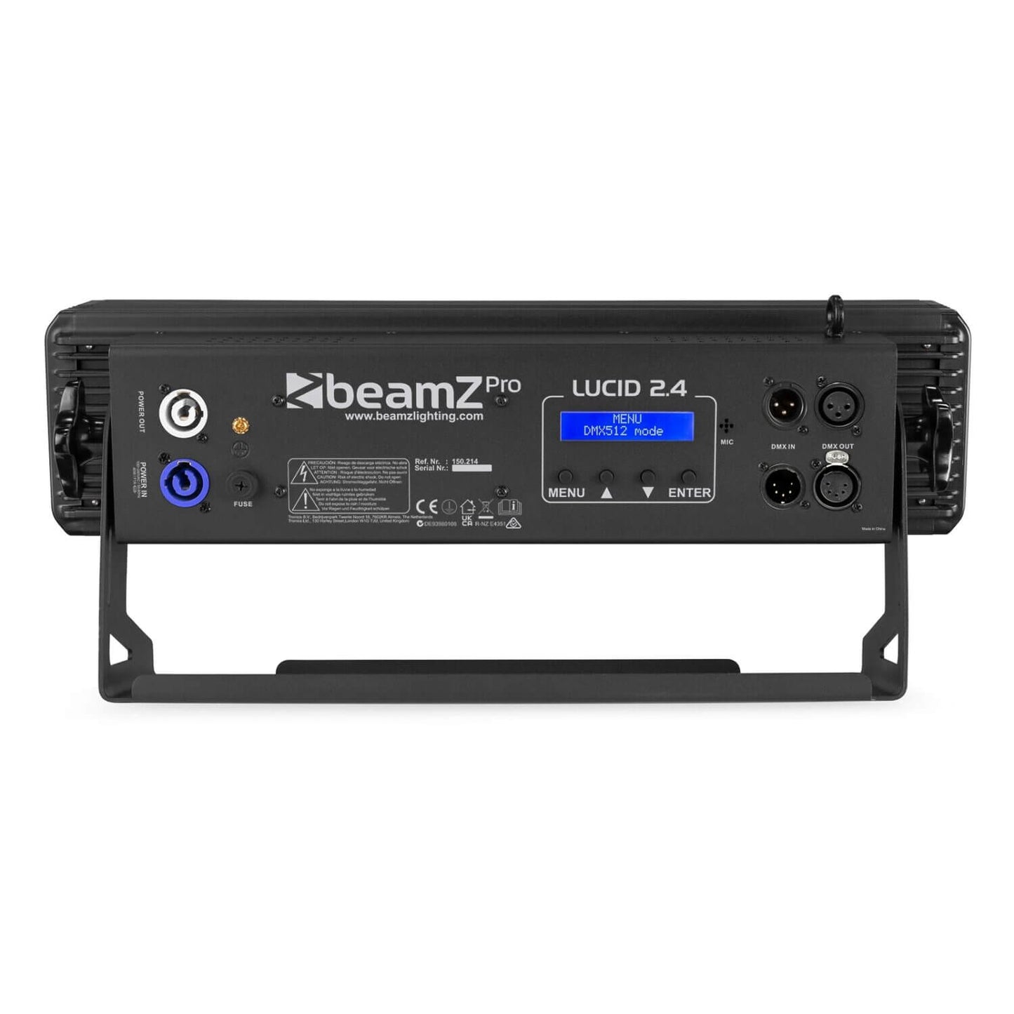 beamZ LUCID 2.4 LED BAR featuring 4x 30W RGBW lights, designed for professional stage lighting.