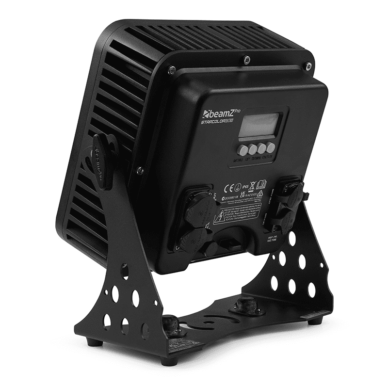 High-performance BEAMZ STARCOLOR205 LED flood light featuring 24x10W RGBA capabilities, designed for architectural lighting.