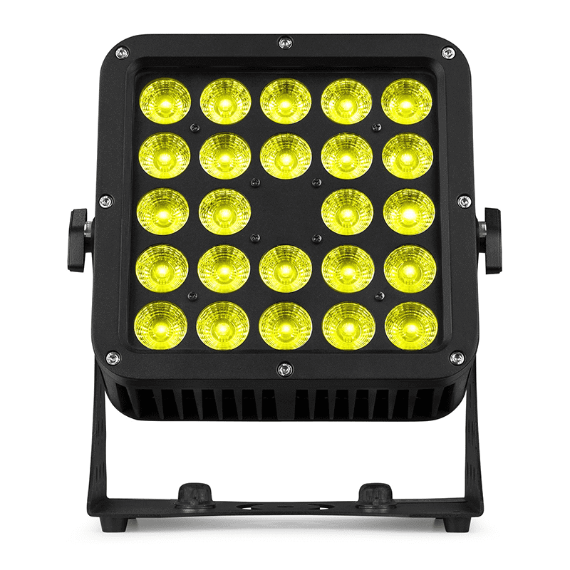 BEAMZ STARCOLOR205 LED Flood Light featuring 24x10W RGBA lights, designed for high-performance architectural lighting with an IP65 rating.