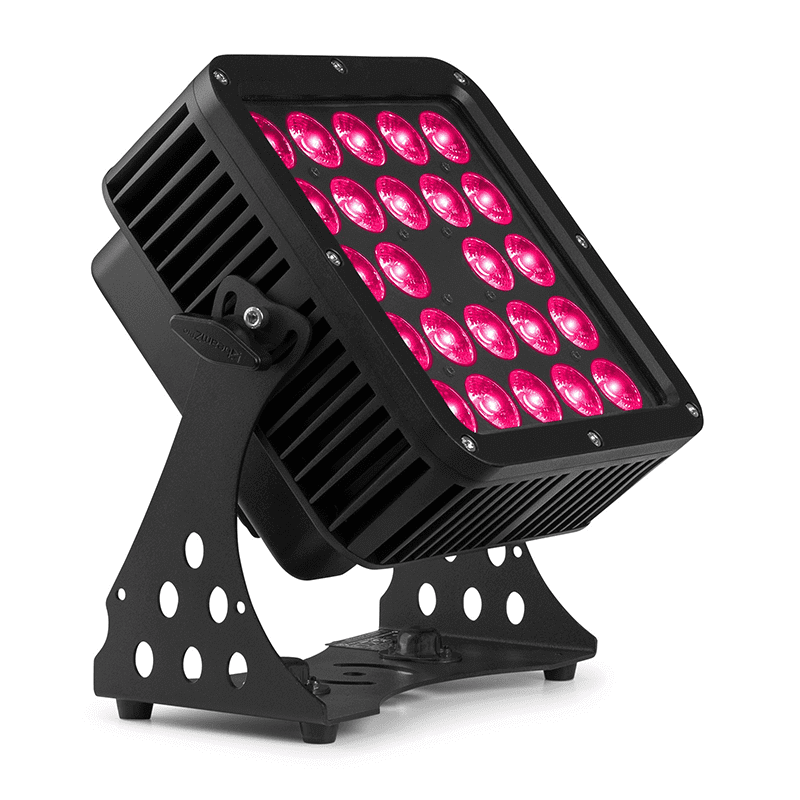 BEAMZ STARCOLOR205 LED Flood Light featuring 24x10W IP65 RGBA lights, designed for high-performance architectural lighting.