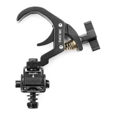 Beamz BC50B-150F Aluminum Foldable Quick Release Trigger Coupler in Black color