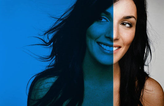 Image of QTX Transparent Colour Film in blue, showcasing its vibrant color and texture.