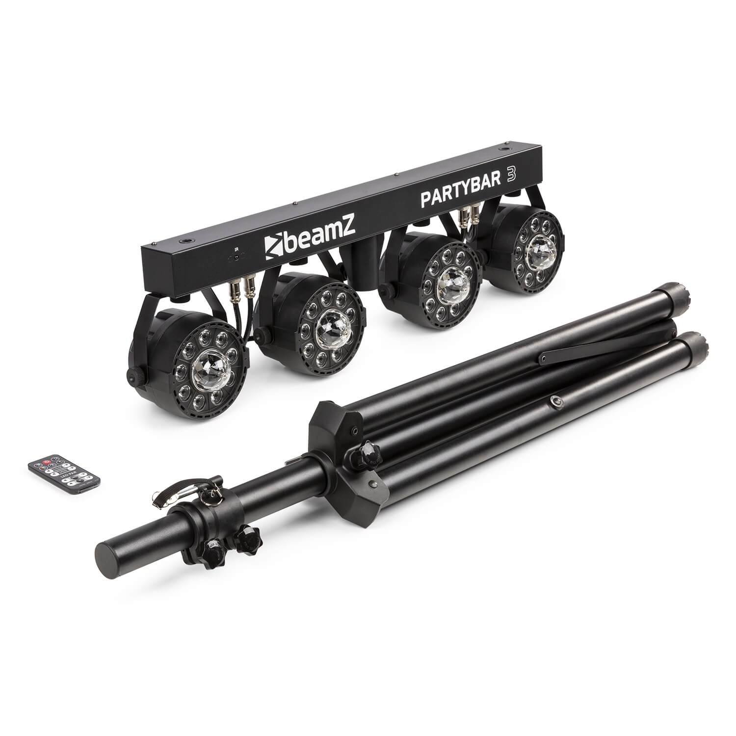 Beamz PARTYBAR3 Set with 4 PARs (9x1W RGBW) and 4 Magic Balls image