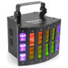Beamz LED MAGIC1 Derby with Strobe product image showcasing colorful lights and strobe effect.