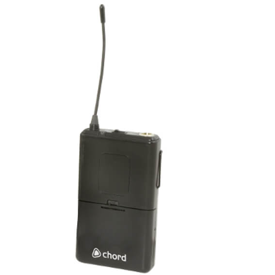 Image of the CHORD NU1-N UHF Wireless Neckband and Lavalier Microphone System operating at 863.1MHz.