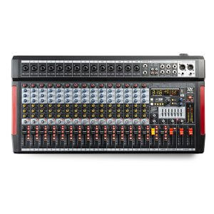 Power Dynamics PDM-T1604 16-channel music mixer featuring Bluetooth, MP3, USB connectivity, and 380 DSP effects.