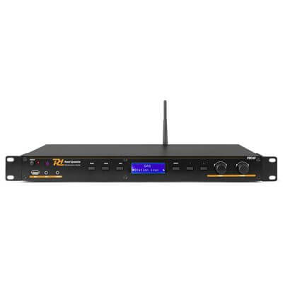 Power Dynamics PDC-40 USB/AM-FM Tuner/DAB+/BT Multimedia Audio Player 1U, showcasing its sleek design and multimedia capabilities.
