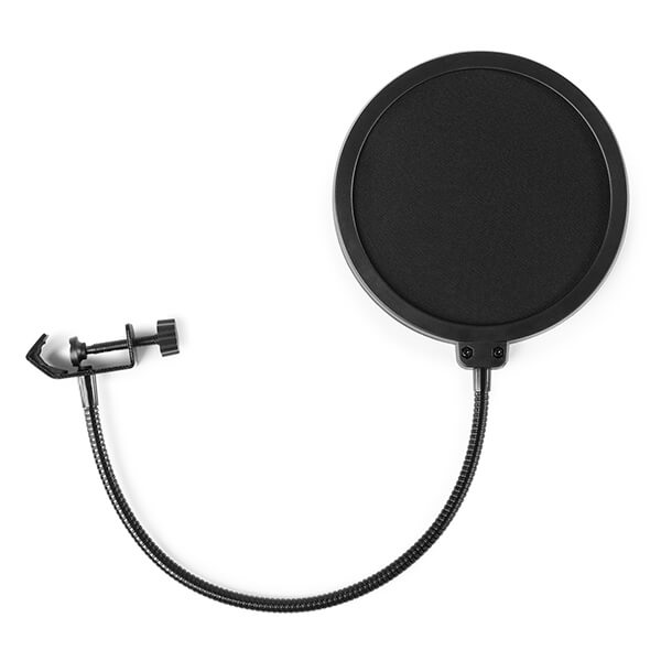 VONYX CMS300W Studio Set featuring a white USB condenser microphone with a stand and pop filter.