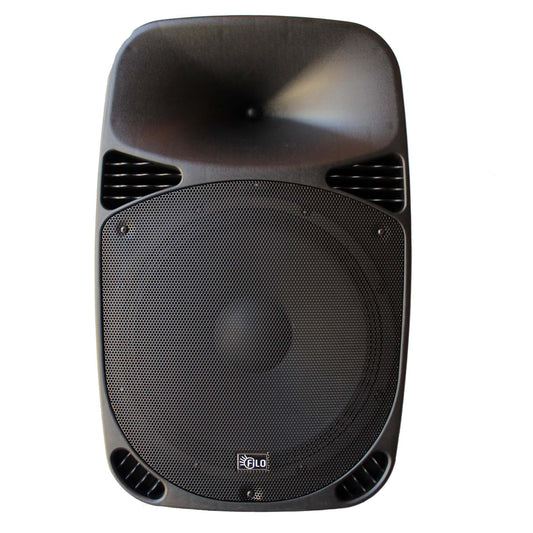 Filo FCA12A Active Moulded Speaker, 12 inch size, 150W power, featuring Bluetooth, USB, SD, FM, and MP3 capabilities.