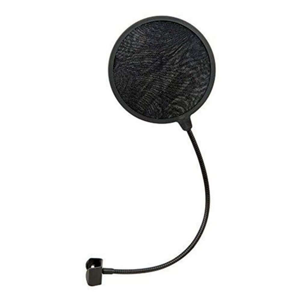 Citronic Pop Screen 165mm with dual ultra fine mesh and flexible gooseneck for microphone use.