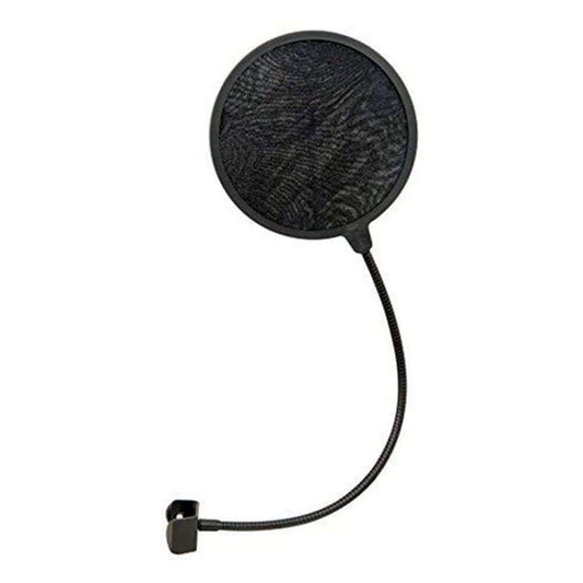 Citronic Pop Screen 165mm with dual ultra fine mesh and flexible gooseneck for microphone use.