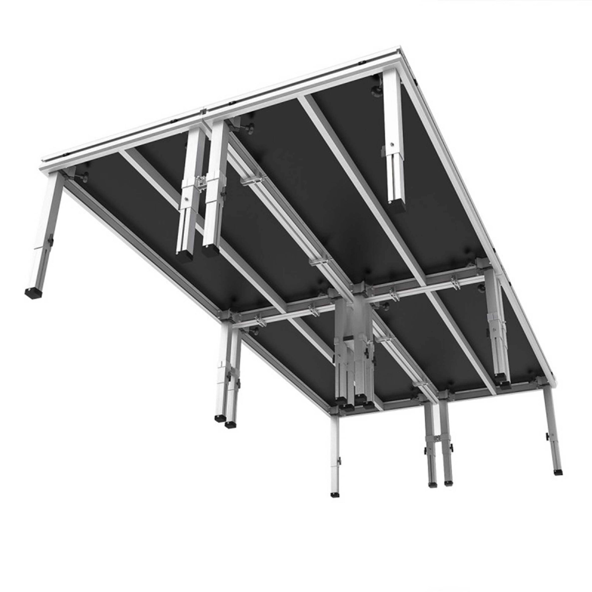 ALUSTAGE HEXA STAGE PLATFORM 1X0.5M, a modular stage system designed for events, showcasing a versatile staging solution.
