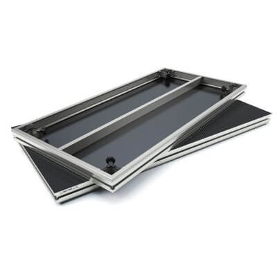 ALUSTAGE SCA 03 1x1m Hexa Stage Platform, a modular and waterproof stage solution.