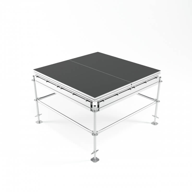 ALUSTAGE Layher Beam Adapter W.SCD 28/2 - 2M designed for stage platforms, showcasing its structure and features.