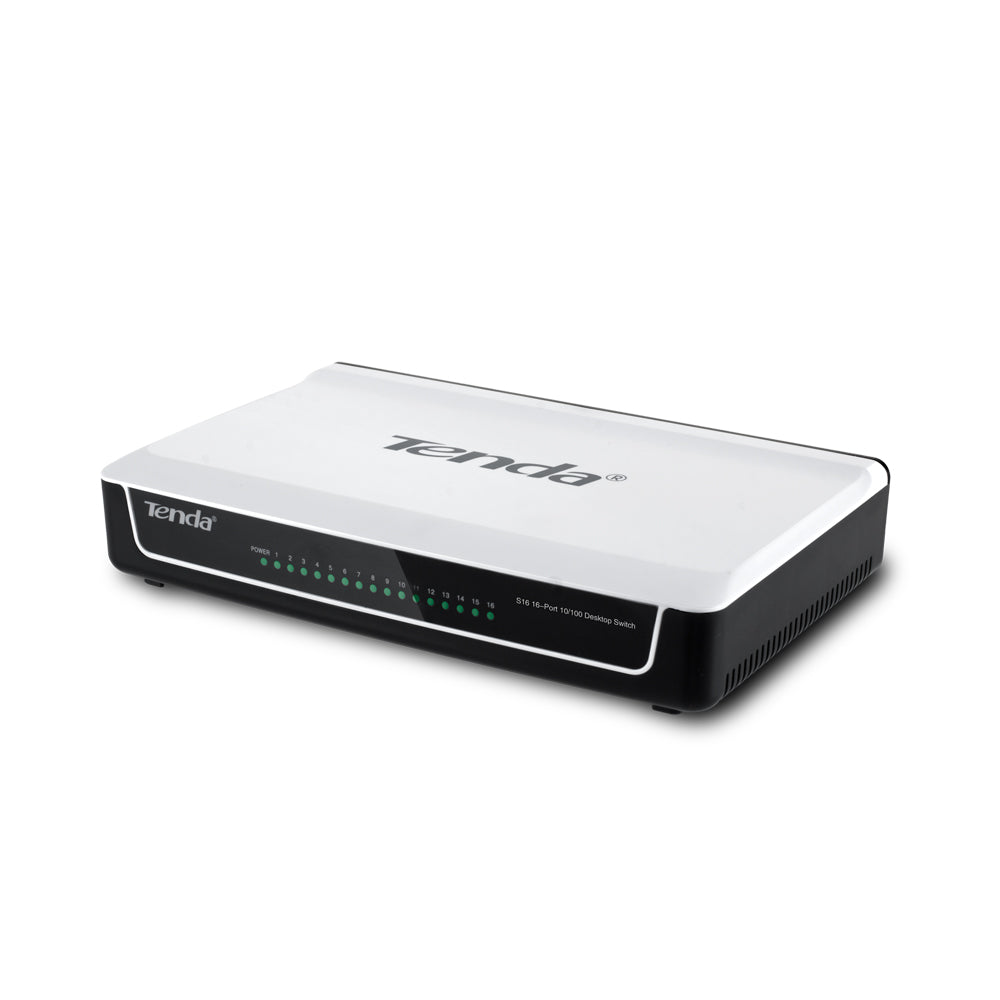 Tenda S16 16-Port Fast Ethernet Desktop Switch