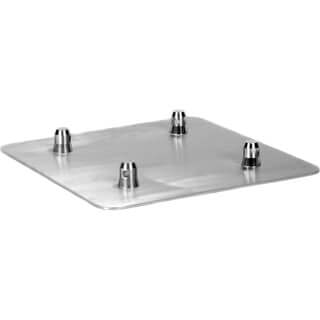ALUSTAGE W.PDS32.00 Universal base plate designed for 12-inch square trussing, featuring a sturdy aluminum construction.