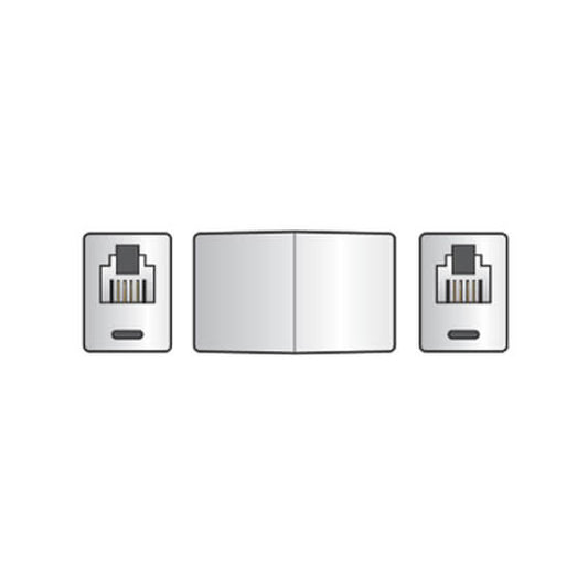 AVLINK Modular Cord Coupler 6P4C RJ11 for extending connections, showing the product design and features.