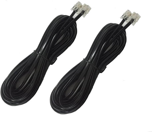 AV:Link 283.092 RJ11 USA 6P4C Telephone Line Cable ADSL in white color, 7.5 meters long.