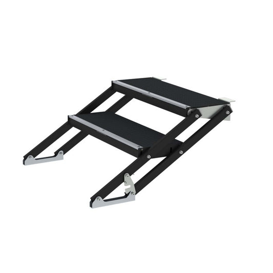 Image of the ALUSTAGE SPS-03/2CZ Adjustable Stairs, showcasing its steel construction and adjustable height from 400mm to 600mm.