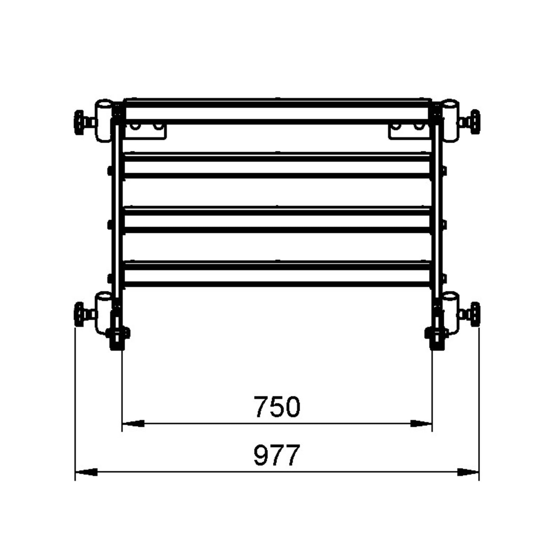 Adjustable stage stairs model SPS-03/4CZ with height range from 600mm to 1000mm, designed for stage access.