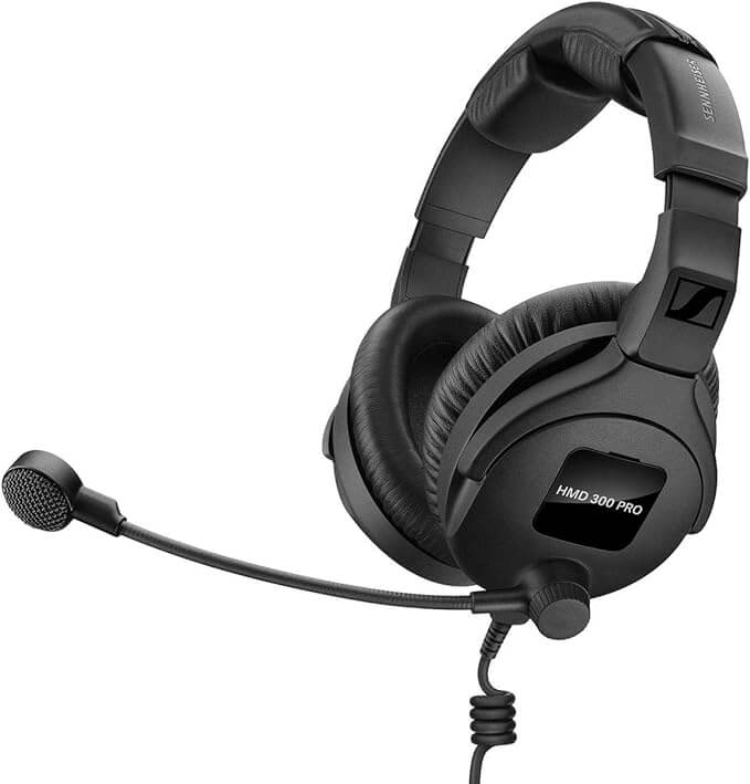 Sennheiser HMD 300 PRO Broadcast Headset - Circumaural, Without Cable