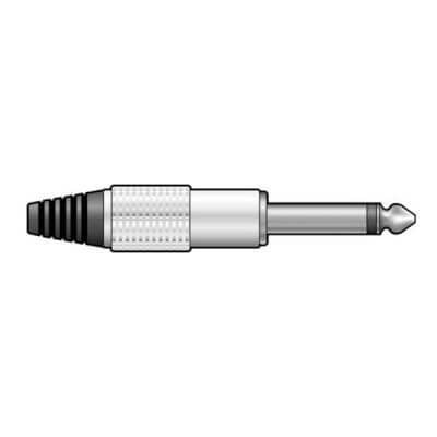 TVA 6.3MM Mono Jack Plug with a large body and gold plated connection, suitable for audio applications.