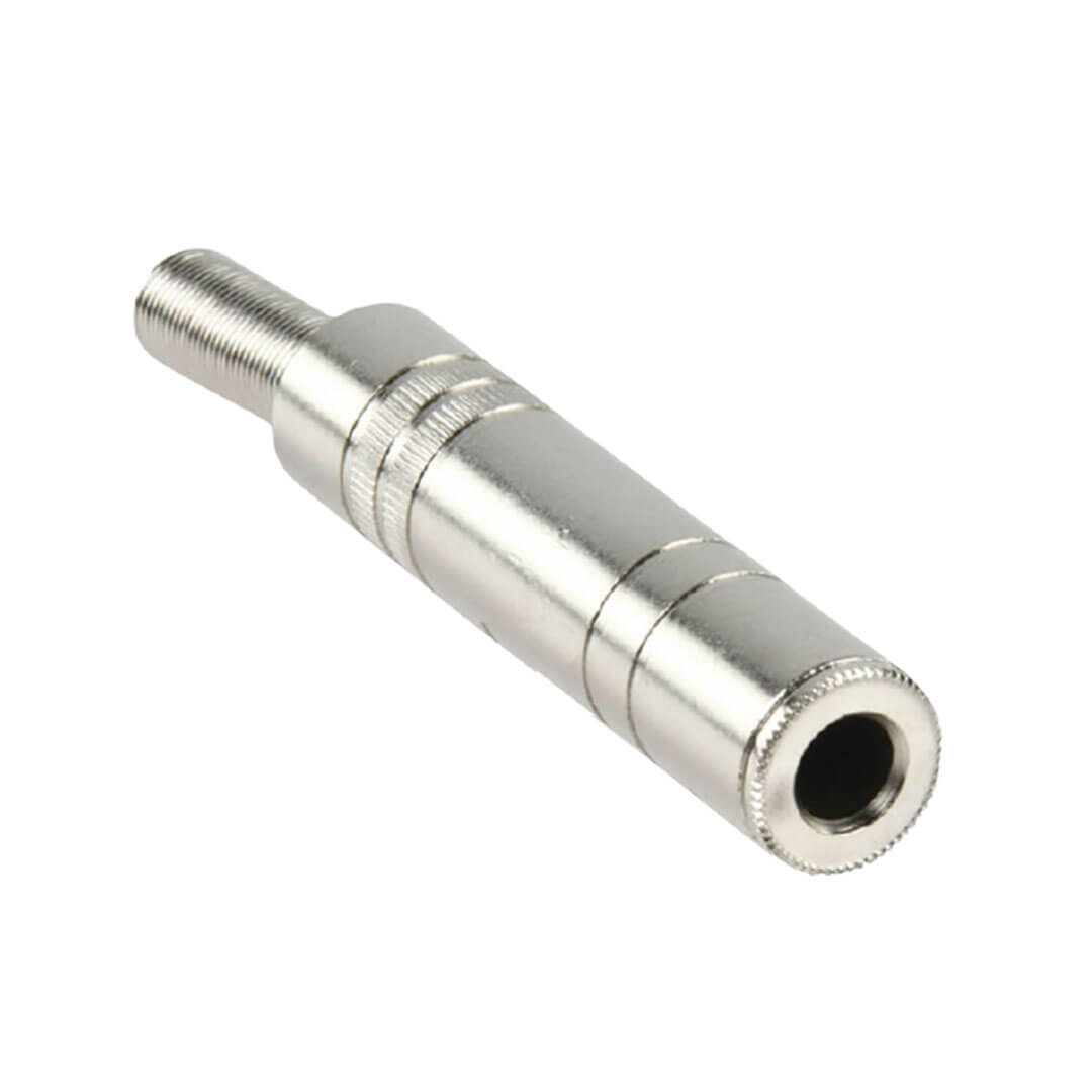 Skytronic 6.3mm Mono Inline Socket with metal connector for audio applications