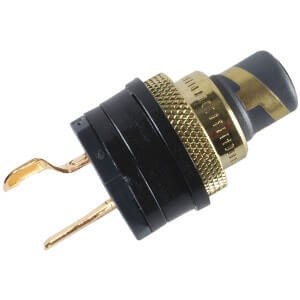 SKYTRONIC RCA Gold Inline Socket with Premium Black and Red Connector