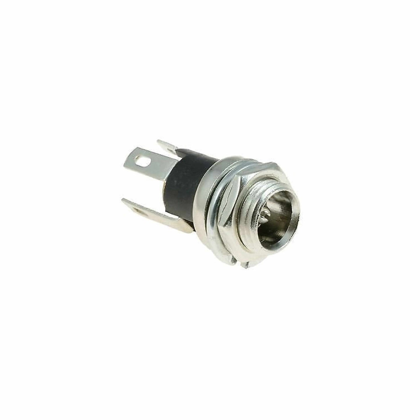 Image of TVA DC 2.5 Chassis Mount Jack with Nut, a reliable audio connector used in various audio applications.