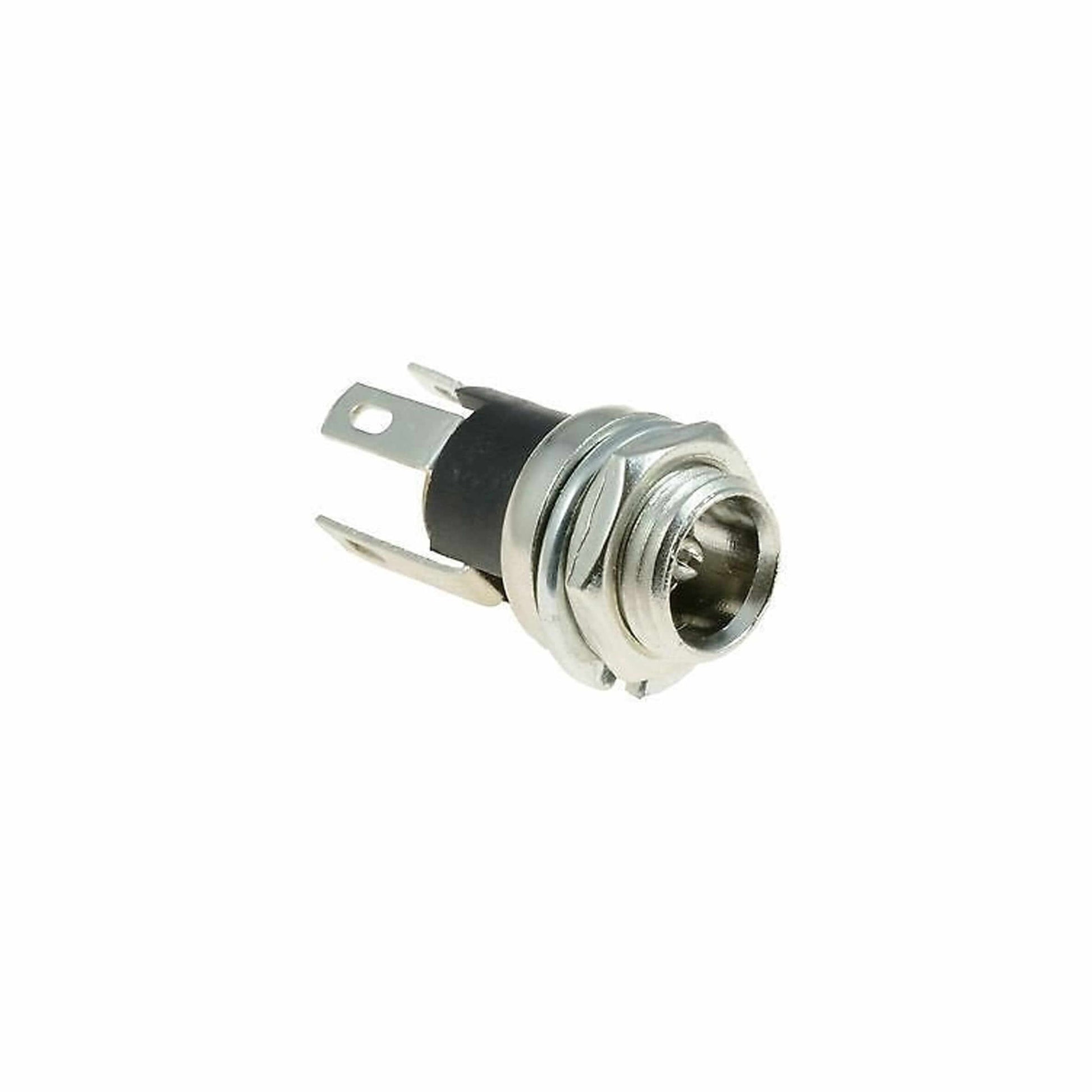 Image of TVA DC 2.5 Chassis Mount Jack with Nut, a reliable audio connector used in various audio applications.