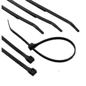 Image of a pack of 100 black heavy duty zip ties, measuring 92 x 2.6mm, suitable for various cable management tasks.
