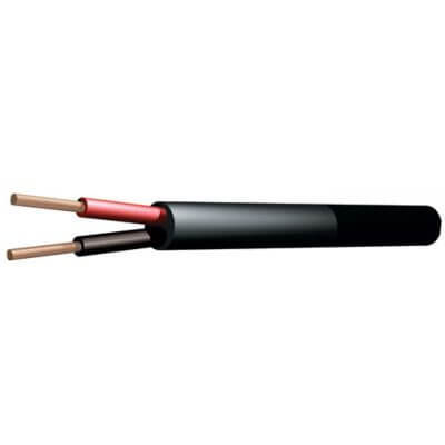 Filo Heavy Duty Speaker Cable, 1.0mm diameter, round black, 100 meters long