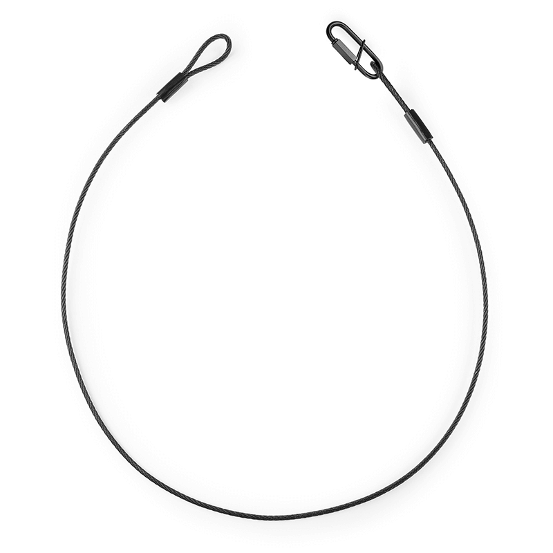 BEAMZ SAF35 Safety Cable, 35cm long and 3mm thick, designed for durable steel lighting support, capable of holding up to 30kg.