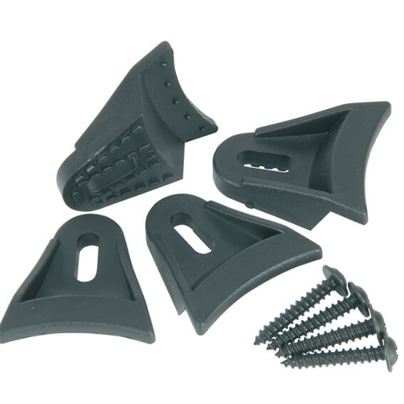 QTX Speaker Grill Clips Set featuring 4 plastic speaker clamps with screws, ideal for securing speaker grills.