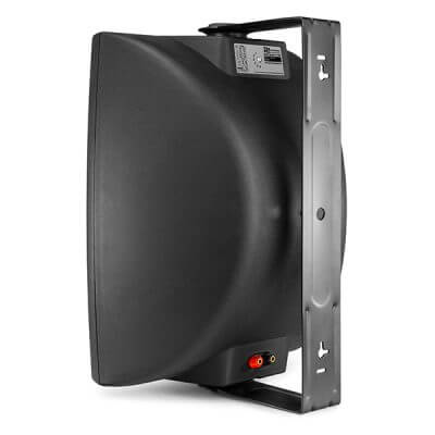 Power Dynamics BF80TB 100V Weatherproof Speaker 8" Black IPX5 displayed in a clear view.