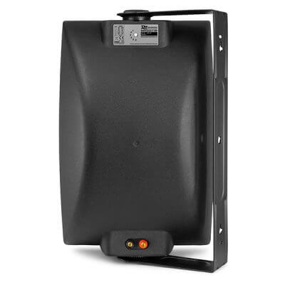 Power Dynamics BF80TB 100V Weatherproof Speaker 8 inch in black, designed for outdoor use with IPX5 rating.