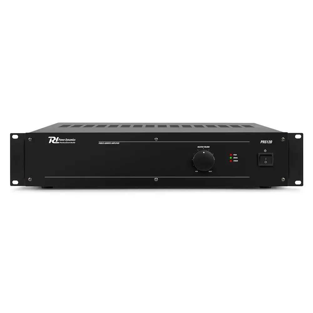 Power Dynamics PRS120 100V Slave Amplifier, a high-performance 120W audio solution.