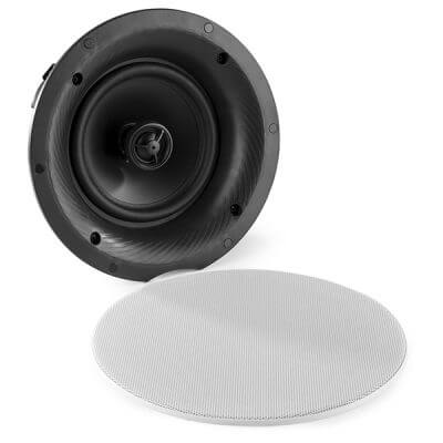 Power Dynamics FCS8 8-Inch 2-Way Slimline Ceiling Speaker designed for 100V line applications.