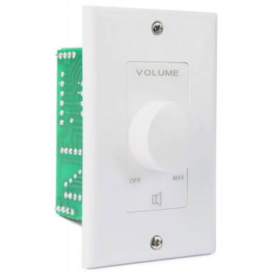 Power Dynamics PD VOL50 100V Volume Control Relay fitted with 50W capacity, showcasing a compact design suitable for audio control systems.