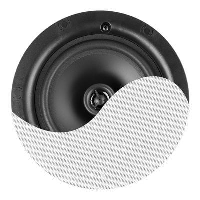 Power Dynamics NCSP5 Low Profile Ceiling Speaker, 5.25 inch, 20W, 100V, in white color.