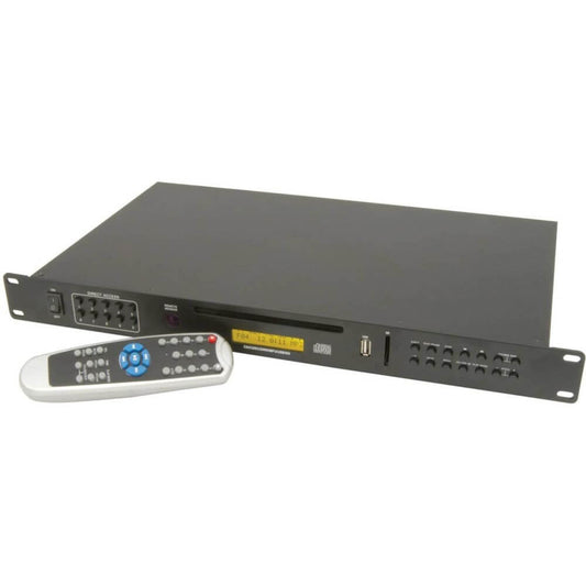 Adastra AD-200 CD/USB/SD Multimedia Audio Player displayed in a versatile 1U rack design.