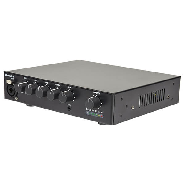 Adastra UA30 Ultra Compact Mixer-Amplifier 100V 30W, a versatile PA solution for audio amplification.