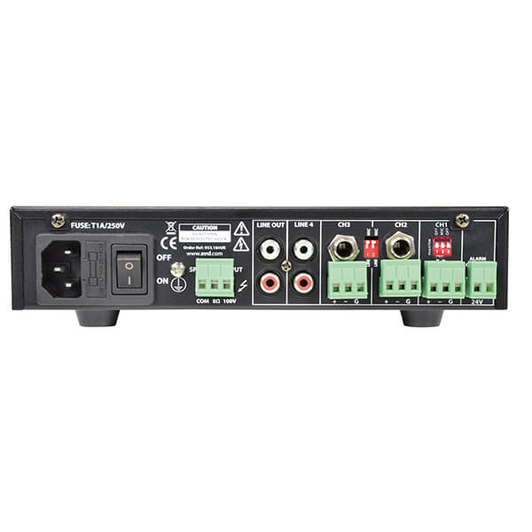 Adastra UA60 Ultra Compact Mixer-Amplifier 100V 60W, a versatile PA solution for audio amplification and mixing.
