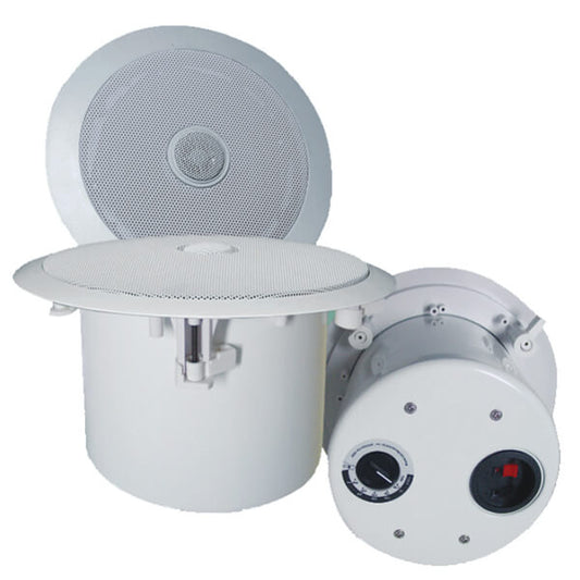 FILO CAVSC8BBW 8 inch ceiling speaker featuring a coaxial rotatable tweeter and ABS construction.